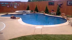 Stamped Concrete #001 by Amarillo Custom Pools